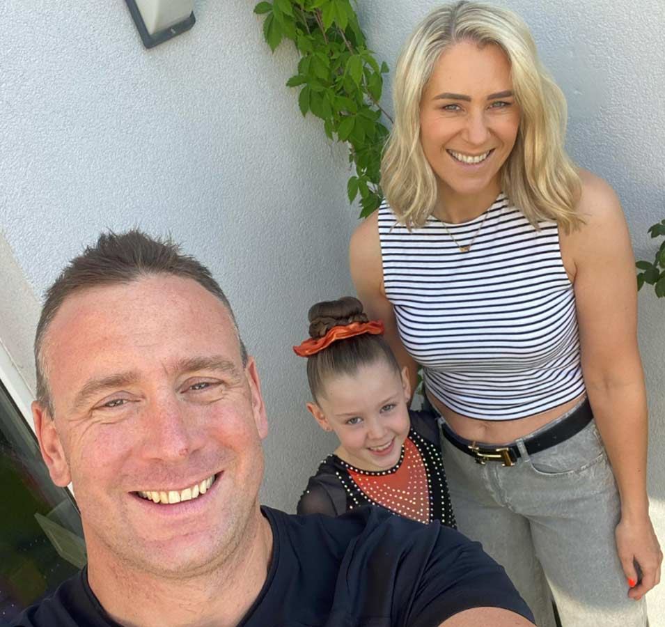 Evanne Ní Chuilinn with her husband Brian and daughter Peigí. Pic: Evanne Ní Chuilinn Instagram