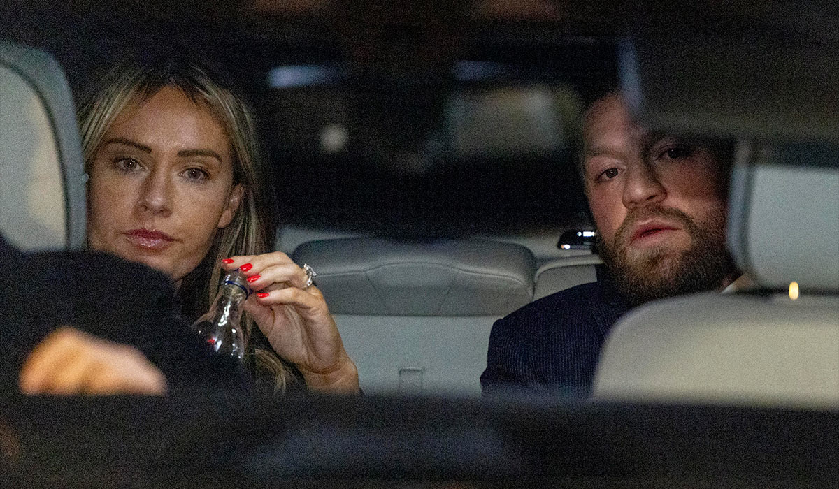 Conor McGregor and his partner Dee Devlin leave the High Court in Dublin. Pic: Tom Honan