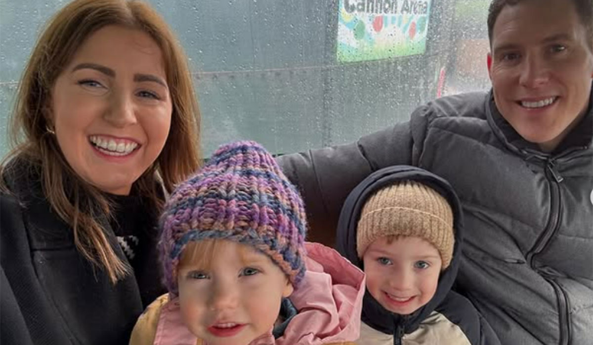 PICS: John and Tara McAreavey take the kids out for some festive fun