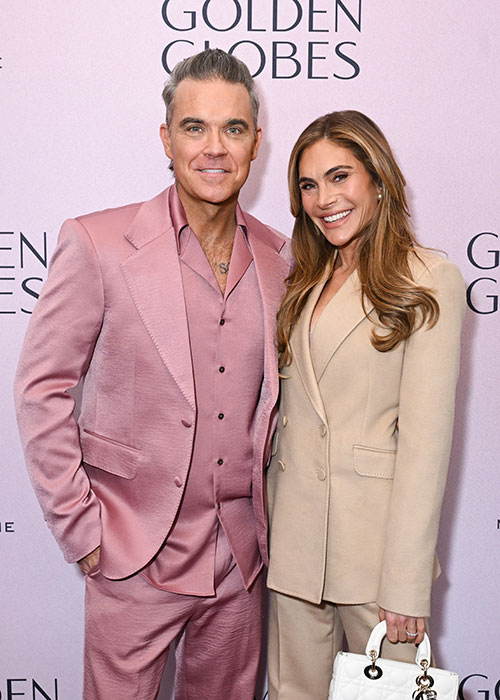 Robbie Williams and Ayda Field. Pic: Gilbert Flores/Penske Media via Getty Images