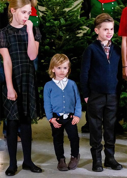 Prince Oscar, Princess Leonore, Prince Julian, The traditional handover of the Christmas trees by students of the Forestry Academy (Skogshögskolan) at the Royal Palace in Stockholm. Pic: REX