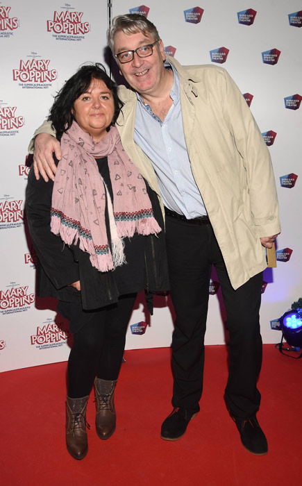 Opening night of Mary Poppins, Colm Hayes, Ann Hayes (wife). Pic: VIPIRELAND.com