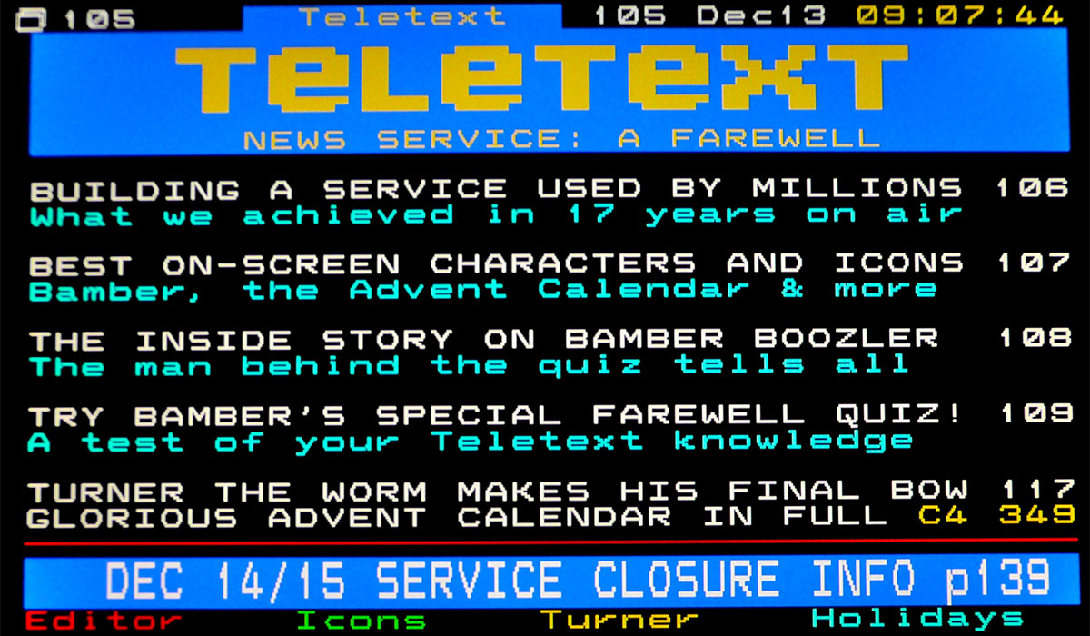 Teletext. Pic: Shutterstock