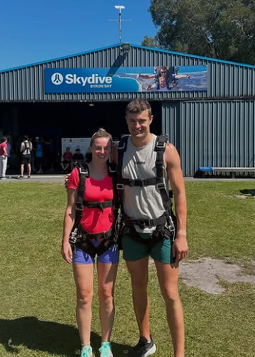 Grace Walsh and Jack O' Connor trip away