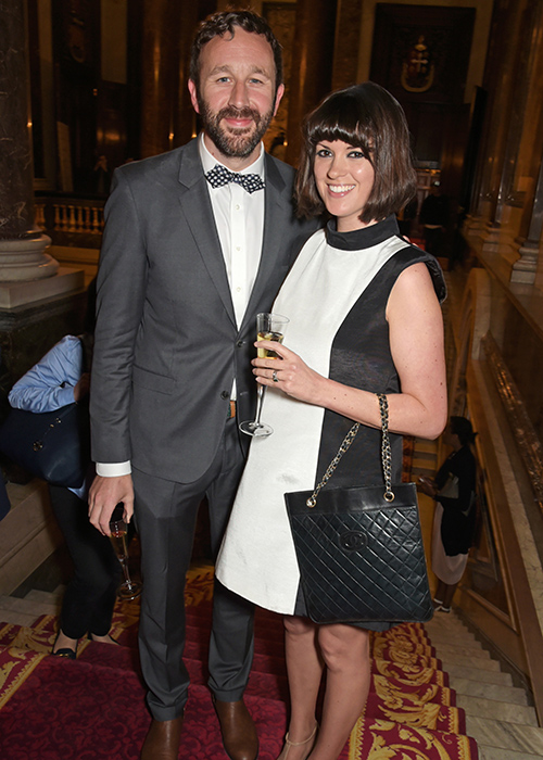 Chris O'Dowd (L) and Dawn O'Porter attend the LDNY show and WIE Award gala in 2015