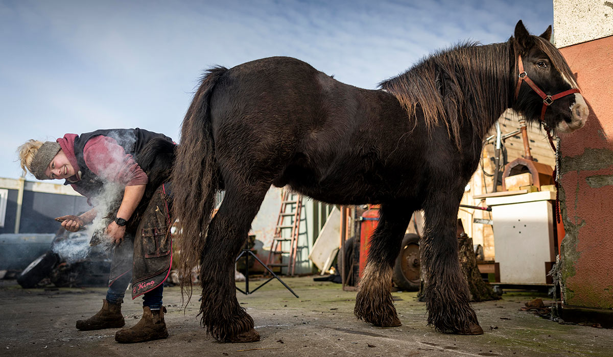 Charlie King pictured with Murphy the horse