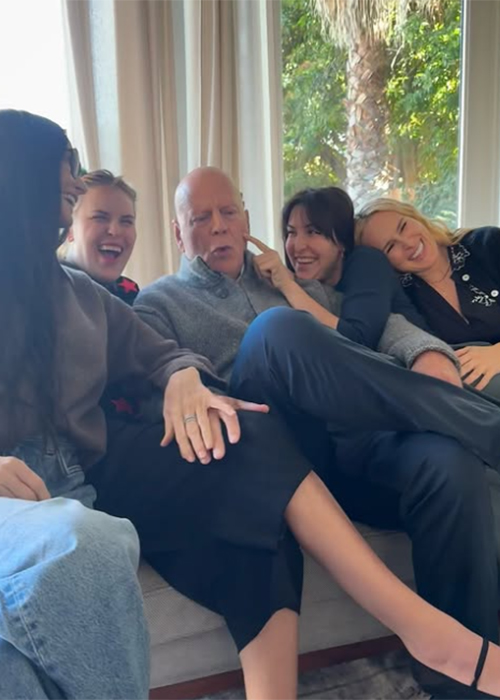 Demi Moore wishing Bruce Happy Birthday 