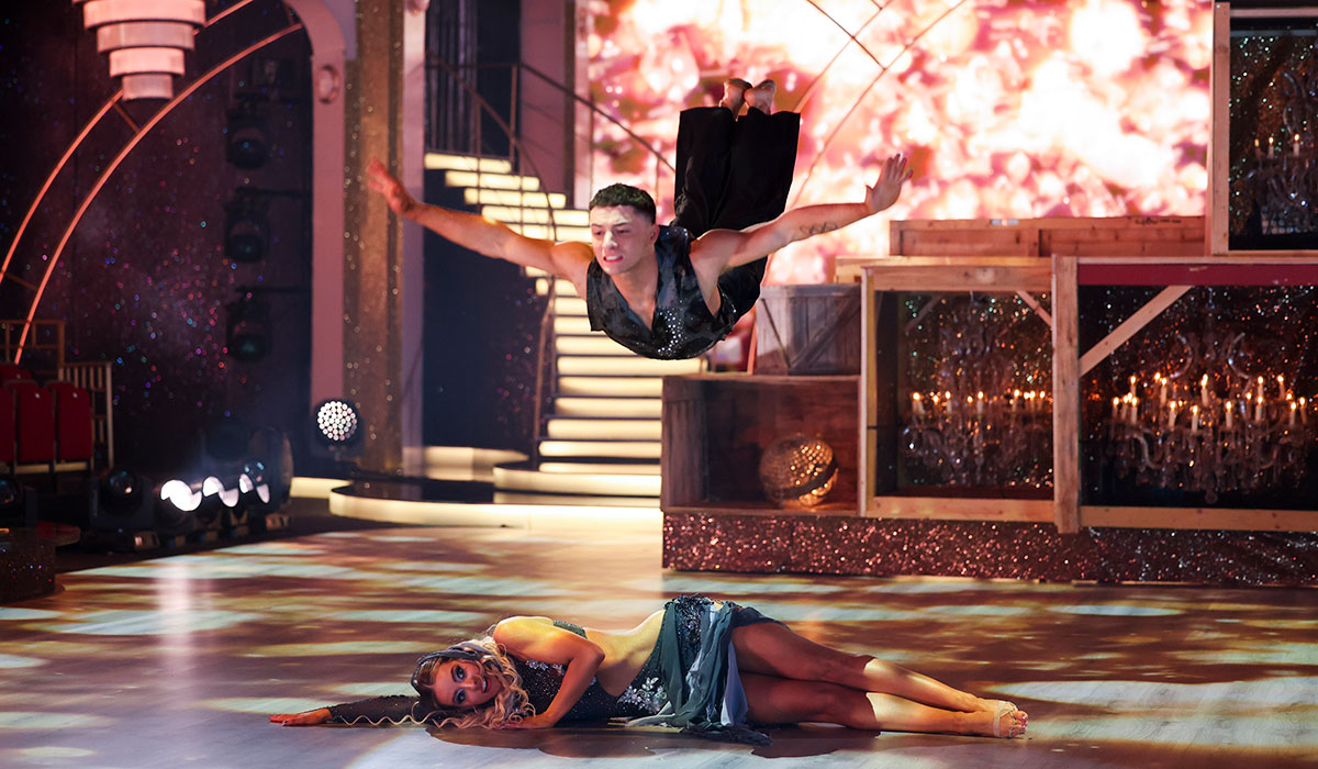 Rhys Mc Clenaghan with Laura Nolan during Dancing with the Stars final. Pic: Kyran O’Brien/kobpix