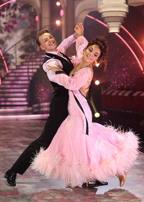Kayleigh Trappe with her Pro Dance Partner Ervinas Merfeldas on Dancing with the Stars. Pic: Kyran O’Brien/kobpix