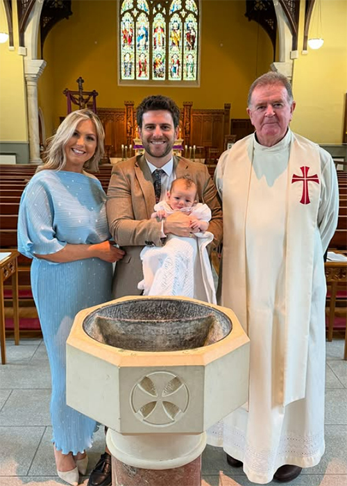 Eric Roberts and Niamh's son's christening Pic Eric Roberts/Instagram