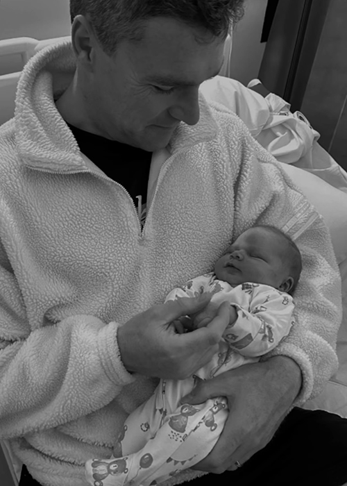 Paddy and Doireann Andrews welcome their daughter. Pic: Paddy Andrews/Instagram