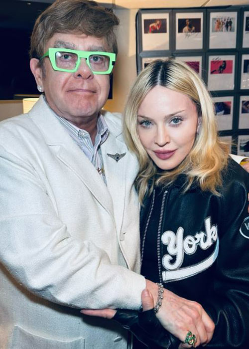 Madonna and Elton John bury the hatchet. Pic: Madonna Instagram