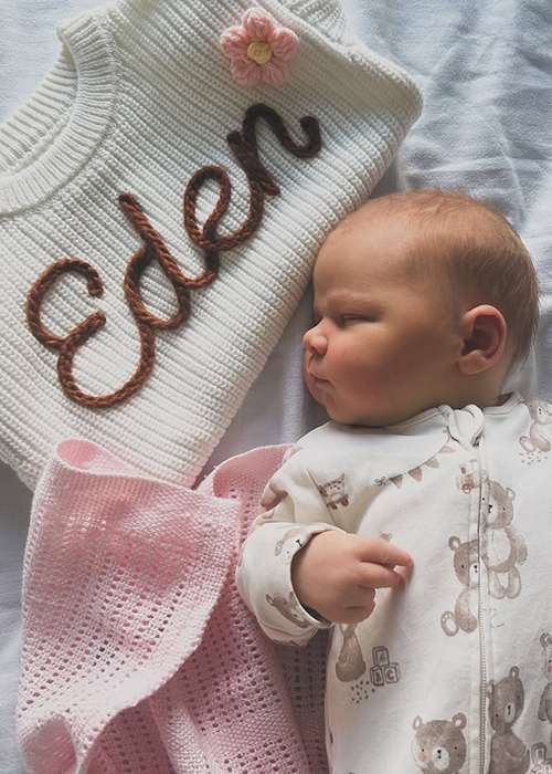 Paddy and Doireann Andrews welcome their daughter. Pic: Doireann Andrews/Instagram