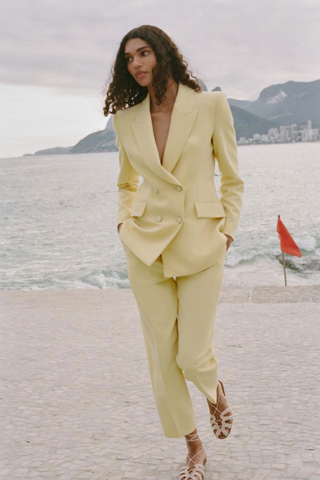 DOUBLE-BREASTED BLAZER WITH ELBOW PATCHES, 65.95 EUR. Pic: Zara