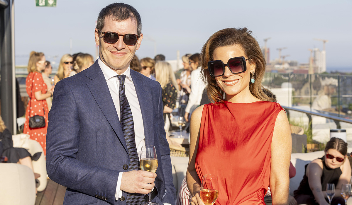 Owen Reilly and Avila Lipsett pictured at the launch of the new Rooftop Bar and Restaurant at Anantara The Marker Dublin. Pic: Allen Kiely Photography