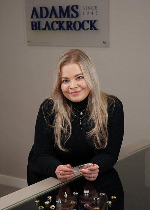Gemmologist and jewellery expert Dr Rachel Healy at Adamns Blackrock on Kildare street, Dublin. Pic: Fran Veale