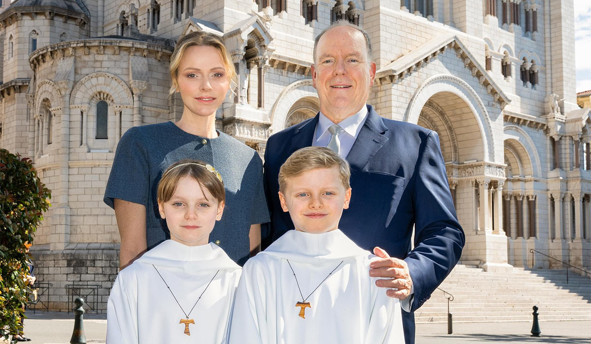 Prince Jacques and Princess Gabriella of Monaco celebrate first Holy Communion attended by proud parents Prince Albert and Princess Charlene
