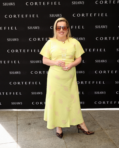 Rebecca Kelly pictured celebrating the arrival of Spanish fashion brand Cortefiel to Shaws Department Stores. Pic: Brian McEvoy