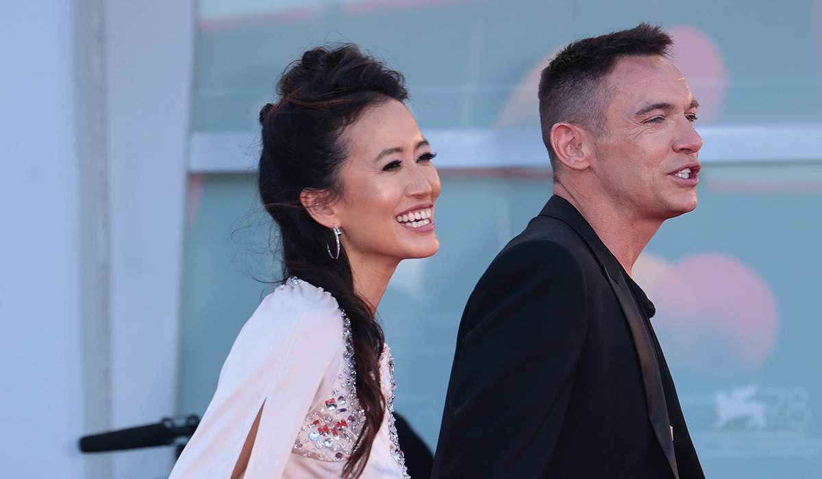 Mandatory Credit: Photo by Matteo Chinellato/NurPhoto/REX/Shutterstock (12436786dv)
Jonathan Rhys Meyers, Mara Lane attends the red carpet of the movie 'Freaks Out' during the 78th Venice International Film Festival on September 08, 2021 in Venice, Italy.
'Freaks Out' Red Carpet - The 78th Venice International Film Festival, Italy - 09 Sep 2021