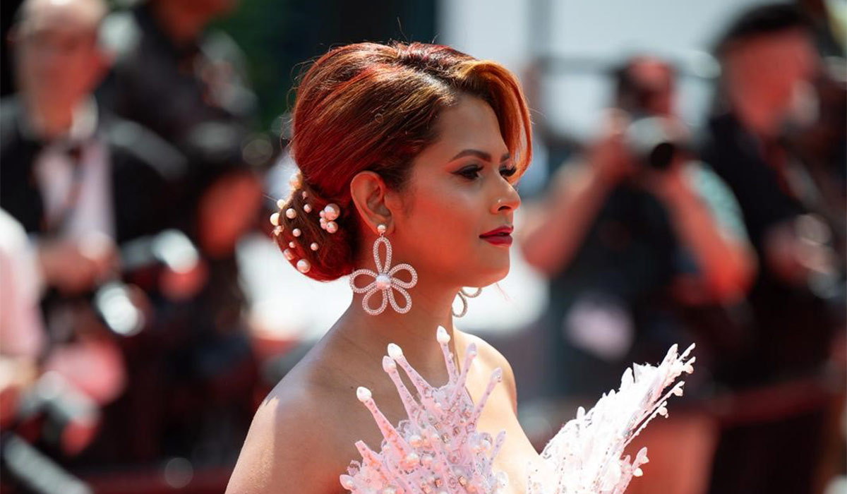 Pics: Former Miss Ireland Maksuda Akhter turns heads at Cannes in fab Irish design