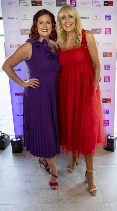 Dorothy McDonagh, Sidekick Media and RTE’s Miriam O Callaghan at the Network Ireland Businesswoman of the Year Awards 2025 at the Radisson Red Hotel. Pic: Andrew Downes, xposure