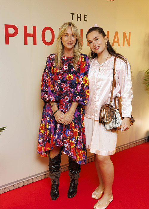 Helen Steele and her daughter Halle pictured at the special preview screening of Wes Anderson's The Phoenician Scheme at the Light House Cinema, in Cinemas Friday 23. Pic: Andres Poveda