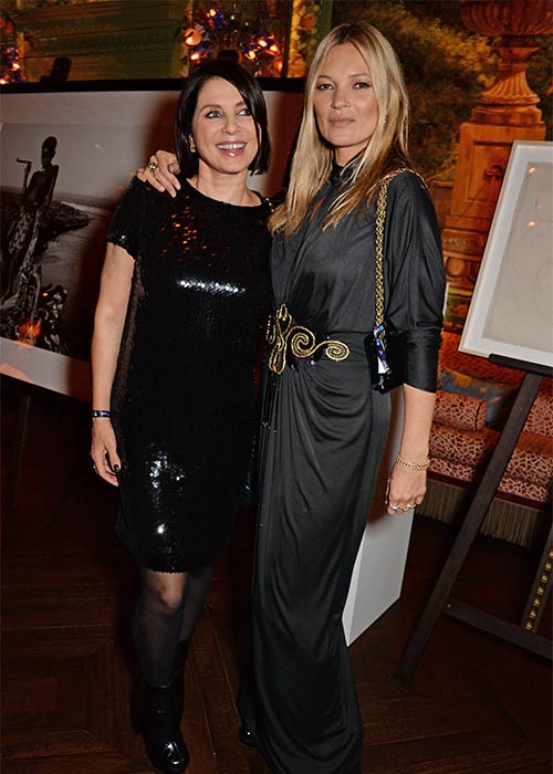 Sadie Frost and Kate Moss attend the Annabel's Art Auction fundraiser in aid of Teenage Cancer Trust & Teen Cancer America. Pic: Getty Images
