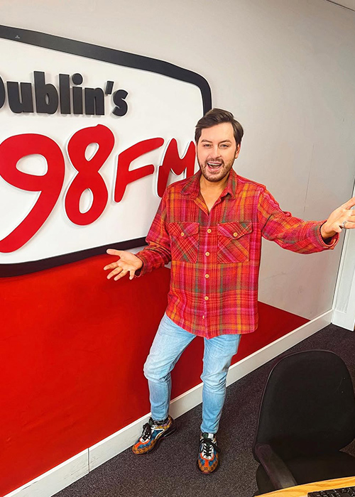 Brian Dowling on Dublin's 98fm. Pic: Brian Dowling / Instagram