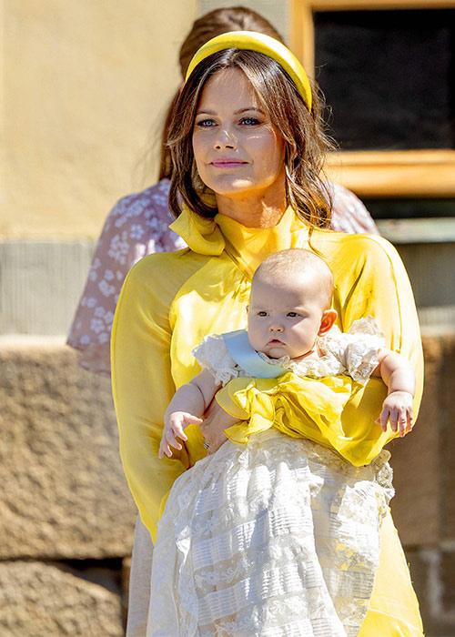 Christening of Princess Ines (Marie Lilian Silvia 07-02-2025), daughter of Prince Carl Philip and Princess Sofia, in the Drottningholm palace chapel in Stockholm. Pic: REX