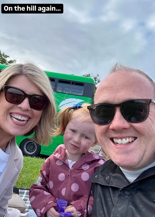 Ger Treacy with her husband and their daughter. Pic: Ger Treacy/Instagram
