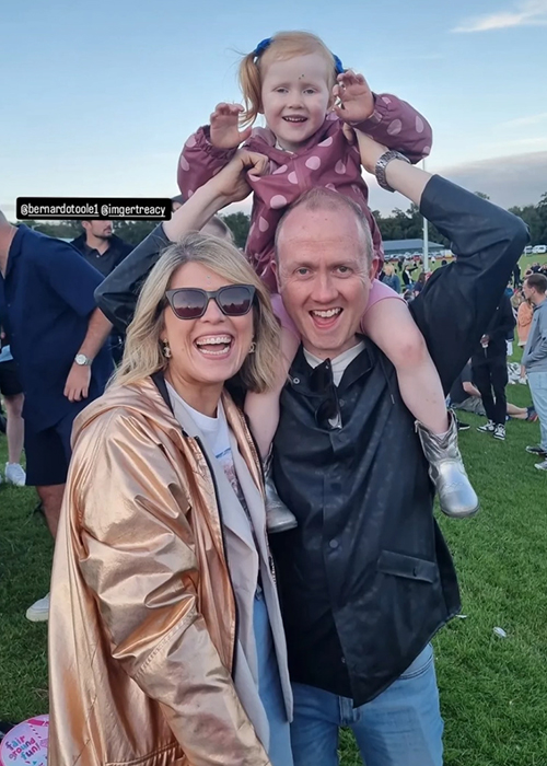 Ger Treacy with her husband and their daughter. Pic: Ger Treacy/Instagram