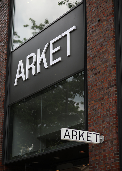 HAMBURG, GERMANY - JULY 03: A Arket sign store is seen on July 03, 2020 in Hamburg, Germany. (Photo by Jeremy Moeller/Getty Images)