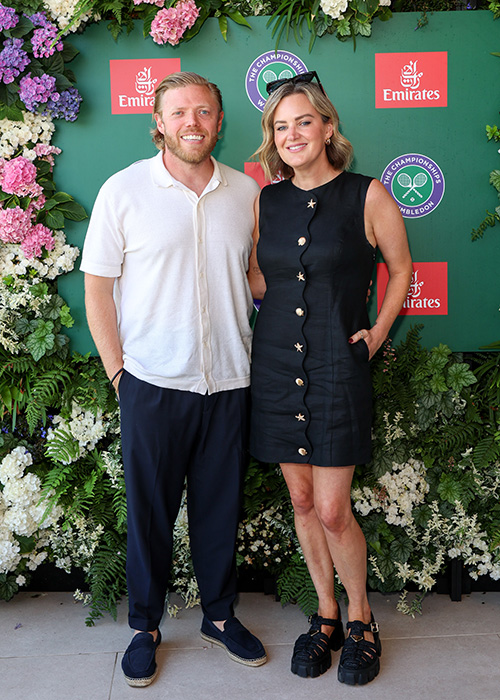 Rob Beckett and Louise Watts attend as guests of Emirates, Official Airline Partner of The Championships, Wimbledon. Pic: Getty Images