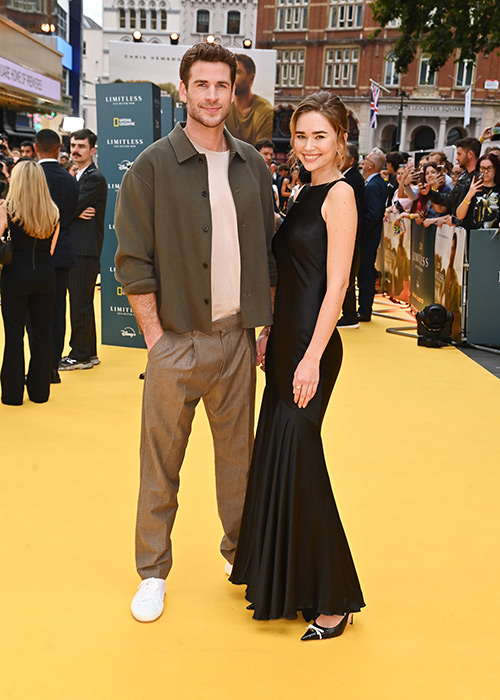 Liam Hemsworth and Gabriella Brooks attend the Disney+ World Premiere of National Geographic's 'Limitless: Live Better Now' with BUPA at Odeon Luxe Leicester Square. Pic: Getty Images