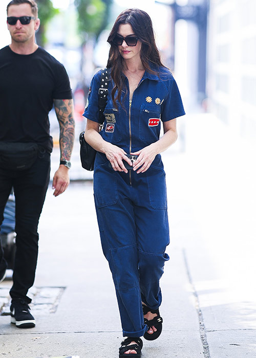 Anne Hathaway seen in Chelsea on July 21, 2025 in New York City. Pic: GC Images