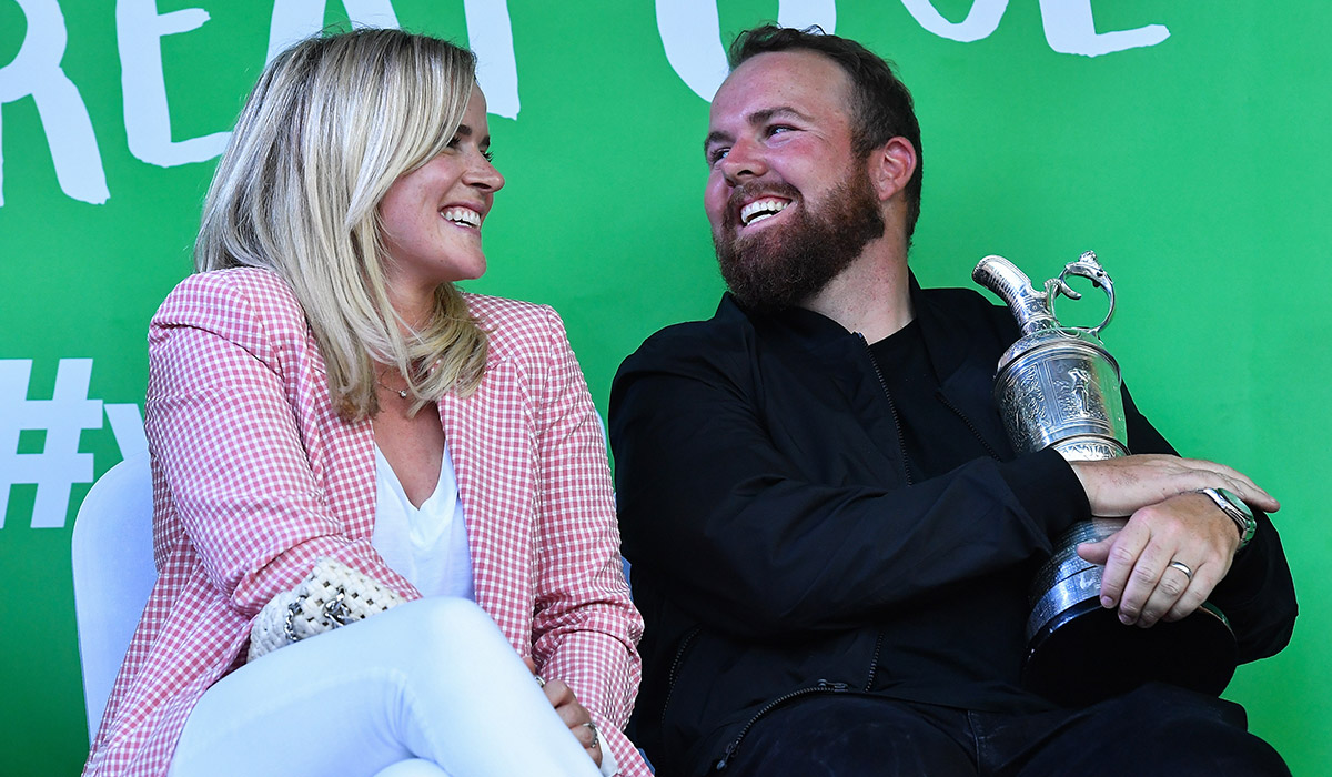 PICS: Wendy Lowry cheers hubby Shane on at the Irish Open