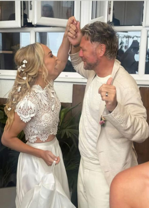 Third time's a charm for Brian McFadden as he ties the knot with soulmate Danielle Parkinson