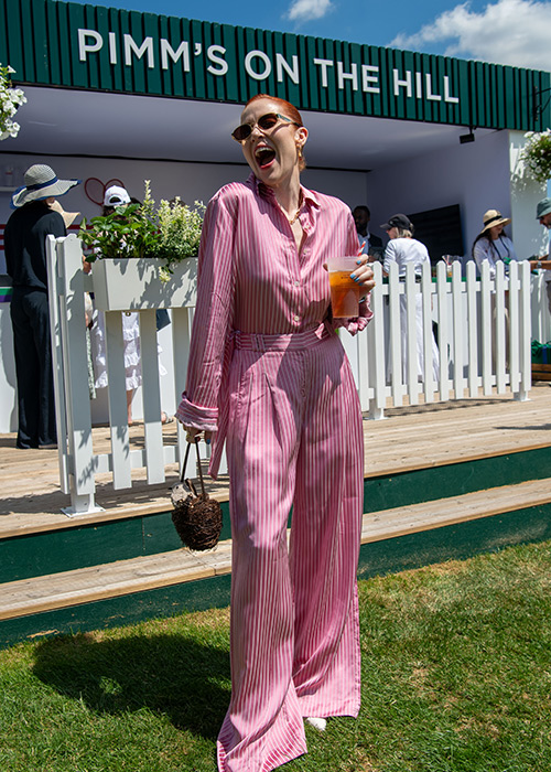 Angela Scanlon with Pimm's an Official Partner of Wimbledon. Pic: Getty Images
