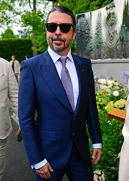 Dave Grohl, Wimbledon Tennis Day 3. Pic: REX