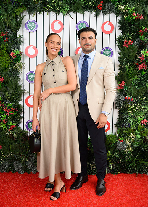 Vicky Pattison and Ercan Ramadan attend the Vodafone Lounge, #NationsNetwork at Wimbledon day 3. Pic: REX
