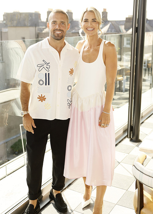 Spencer Matthews and Vogue Williams at the launch of Irish Champions Festival. Pic: Kieran Harnett