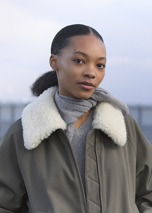 Uniqlo C PUFFERTECH khaki jacket with fleece collar, €129.90. Pic: Uniqlo