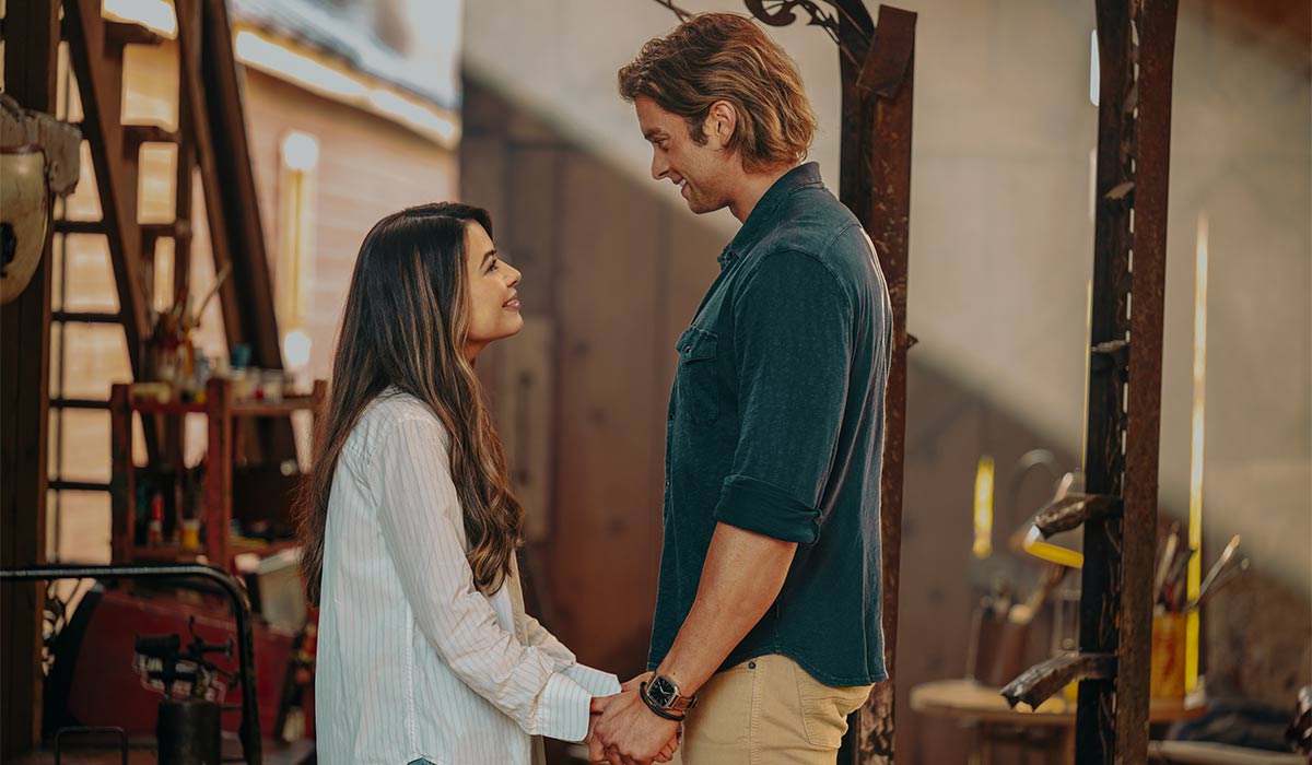 The Wrong Paris - Miranda Cosgrove as Dawn and Pierson Fodé as Trey in The Wrong Paris. Pic: Netflix