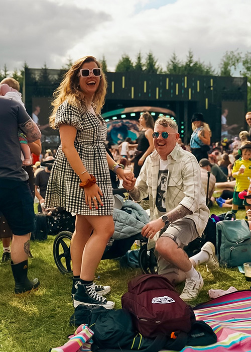 Philip O’Sea and Roisin O’Brien who got engaged at All Together Now. Pic: Aiesha Wong / All Together Now Instagram