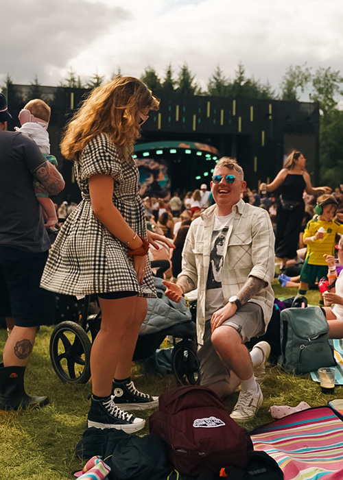 Philip O’Sea and Roisin O’Brien who got engaged at All Together Now. Pic: Aiesha Wong / All Together Now Instagram