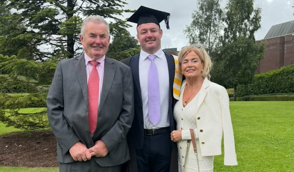 Rugby's David Kilcoyne graduates with proud parents by his side after retirement