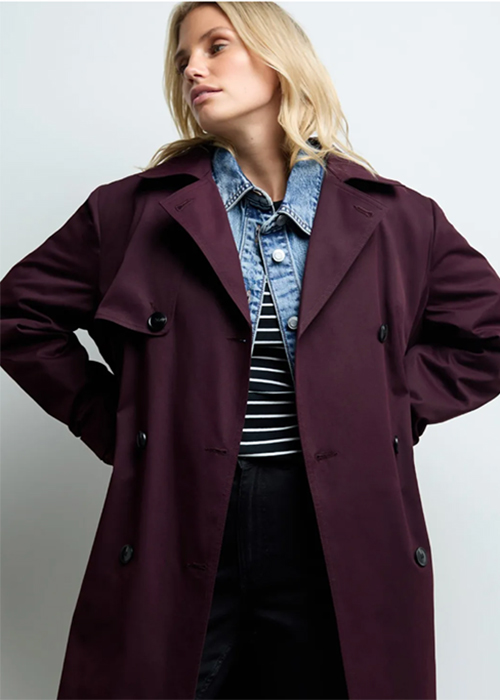 Longline Trench Coat, €45. Pic: Dunnes Stores