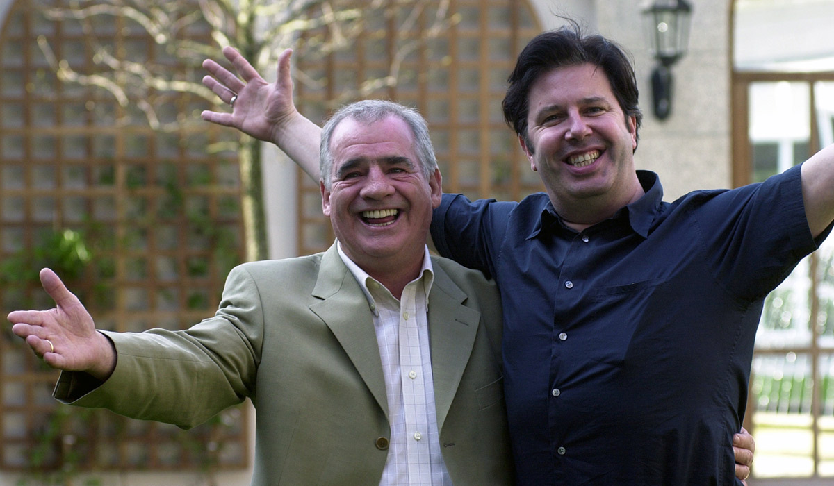 Irish legend and showband singer Joe Dolan and RTE DJ and presenter Gerry Ryan in 2002 Photo: RollingNews.ie