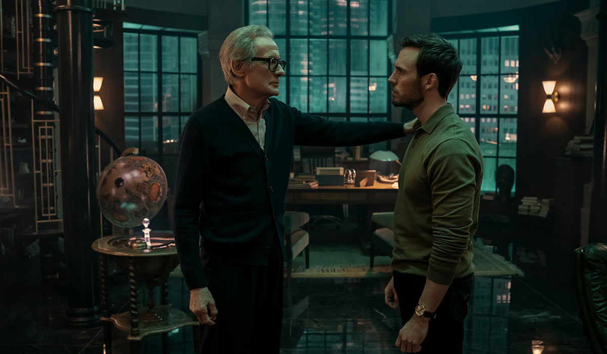 Joel Lazarus (Sam Claflin) and Jonathan Lazarus (Bill Nighy) in Harlan Coben's Lazarus. Pic: Prime Video