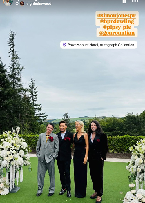 Pippa O'Connor at Brian Dowling and Arthur Gourounlian's vow renewal. Pic: Brian Dowling / Instagram